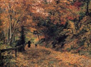 A Woodland Path in Autumn