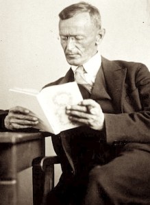 Hermann Hesse reading a book