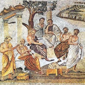 A Mosaic Depicting Plato and His Academy