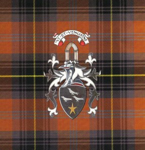 Dryburgh Coat of Arms on Tartan